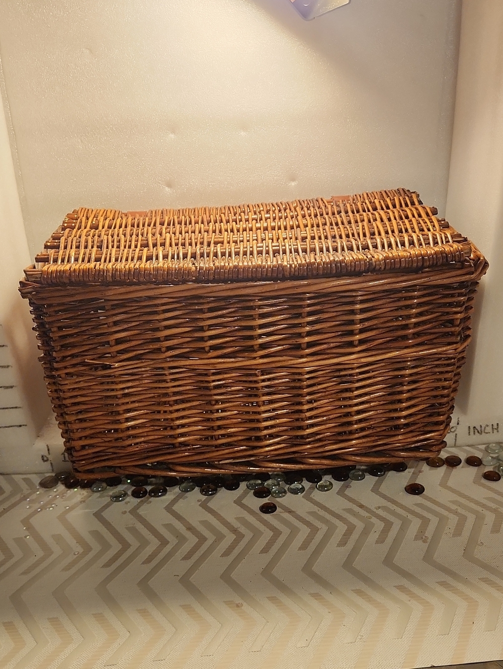 Woven Wicker Storage Basket - Brown